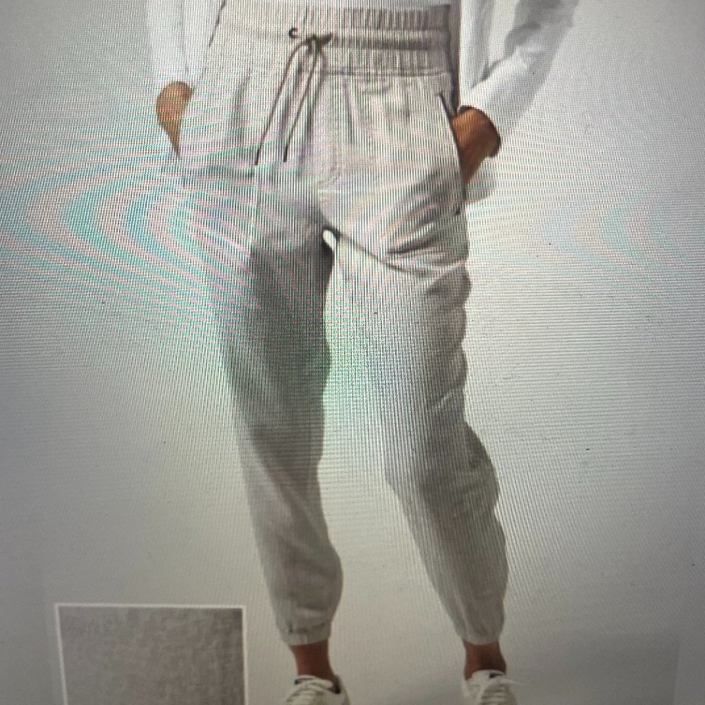 Athleta Cabo Linen Jogger pants Cheetah print